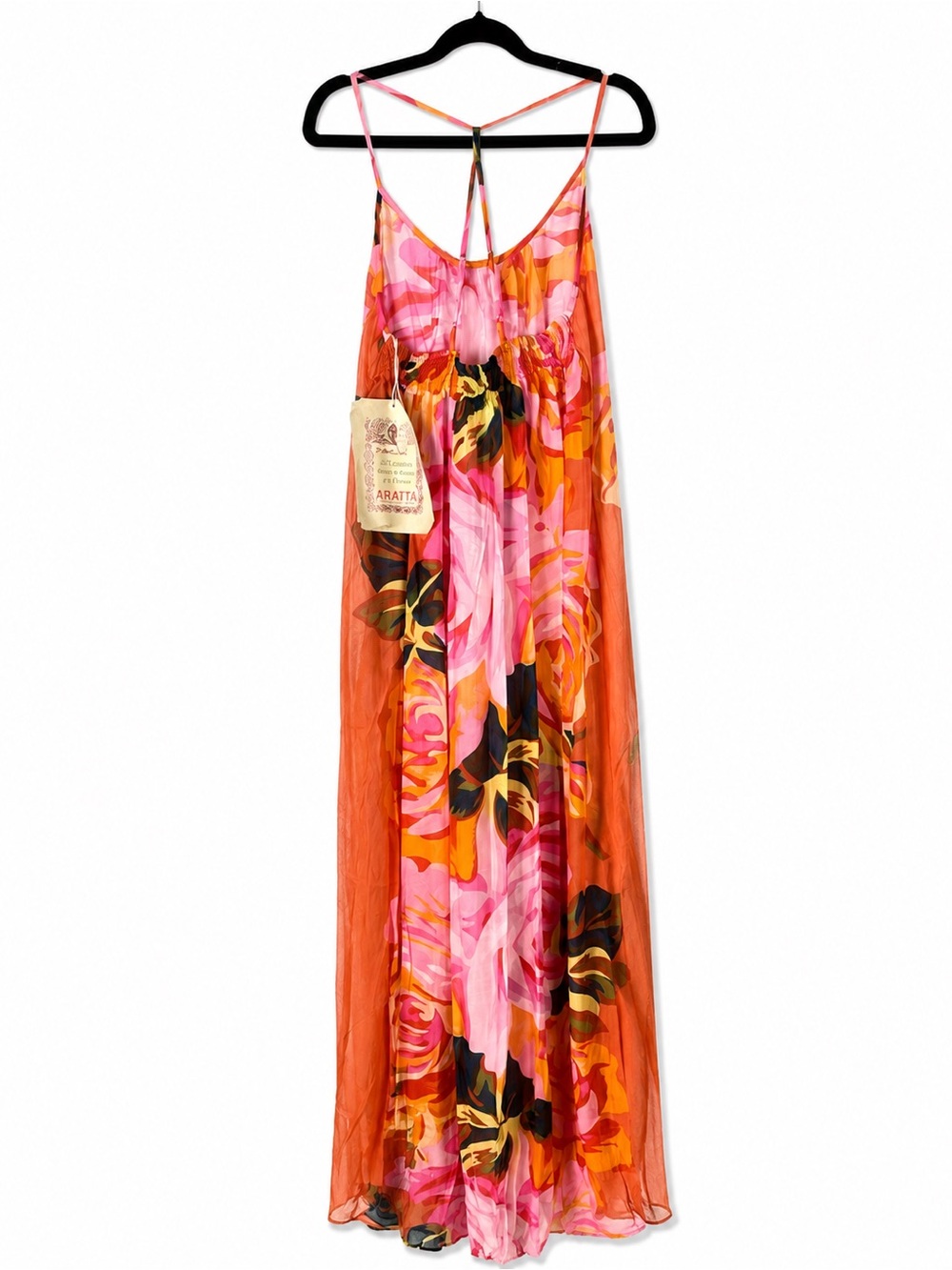 NWT Aratta🌹 Silent Journey Floral Rose Midi/MaxiDress | Sheer | Side Pockets - Picture 7 of 13